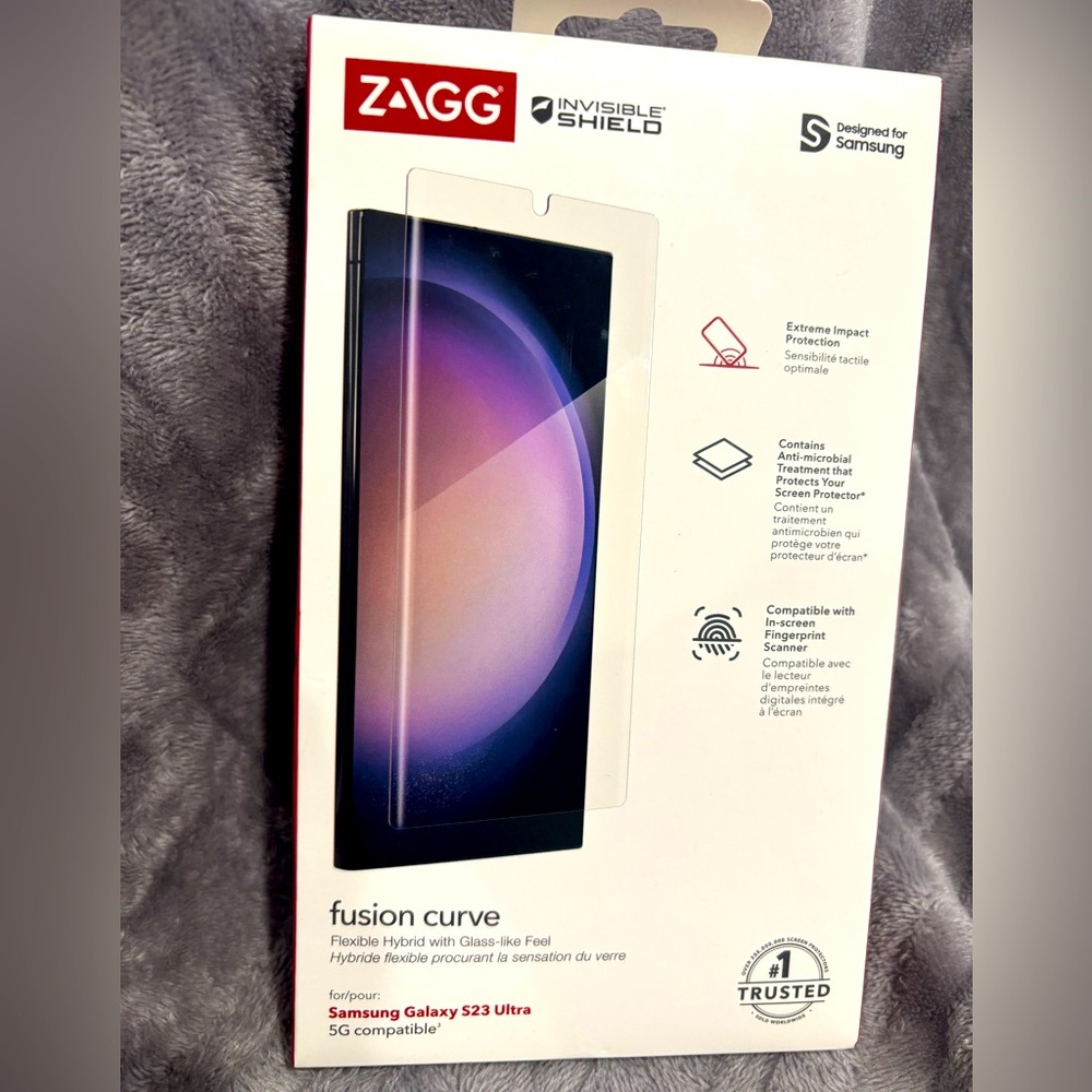ZAGG InvisibleShield Fusion Curve Screen Protector for Samsung Galaxy S23 Ultra